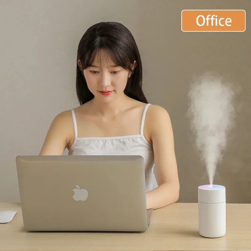 Humidificador de aire portátil mini HOMEFISH colorido, recargable por USB, inalámbrico, difusor de aroma para el hogar y el coche, atomizador de aceites esenciales