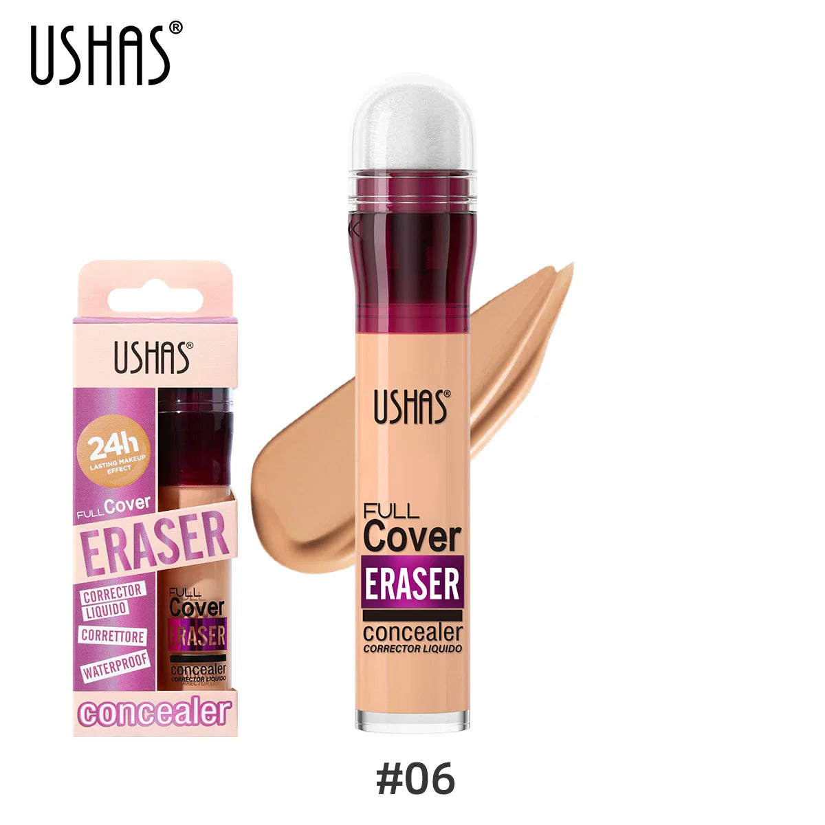 Corrector facial con cabezal de esponja, base de maquillaje líquida mate, control de grasa, crema BB de larga duración, resistente al agua, iluminador, cosméticos.