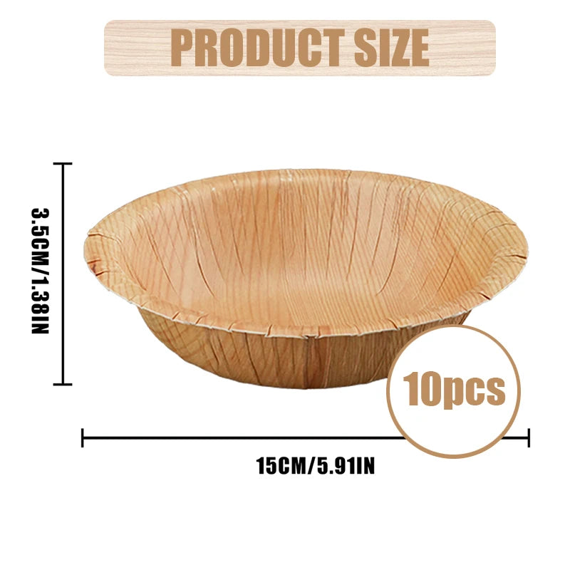 10/20 unidades de platos rectangulares desechables de madera, bandeja de papel, vajilla para postres, pan y ensaladas, accesorios de mesa para cenas y fiestas.