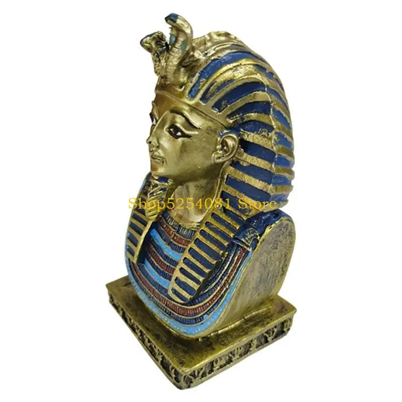Figura de resina estilo retro de Cleopatra, faraona y ataúd del antiguo Egipto de AXYC.