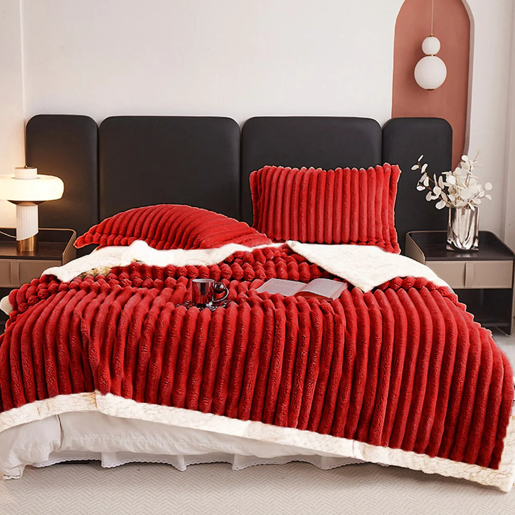 1 manta de forro polar Sherpa con peso - Suave, cálida, ideal para dormitorio, residencia estudiantil, coche, sofá y viajes, 3,5 kg.