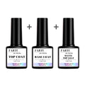 Set de gel funcional para decoración de uñas de 8 ml (1/2/3 unidades) con base y capa superior con efecto diamante, acabado mate y removedor.