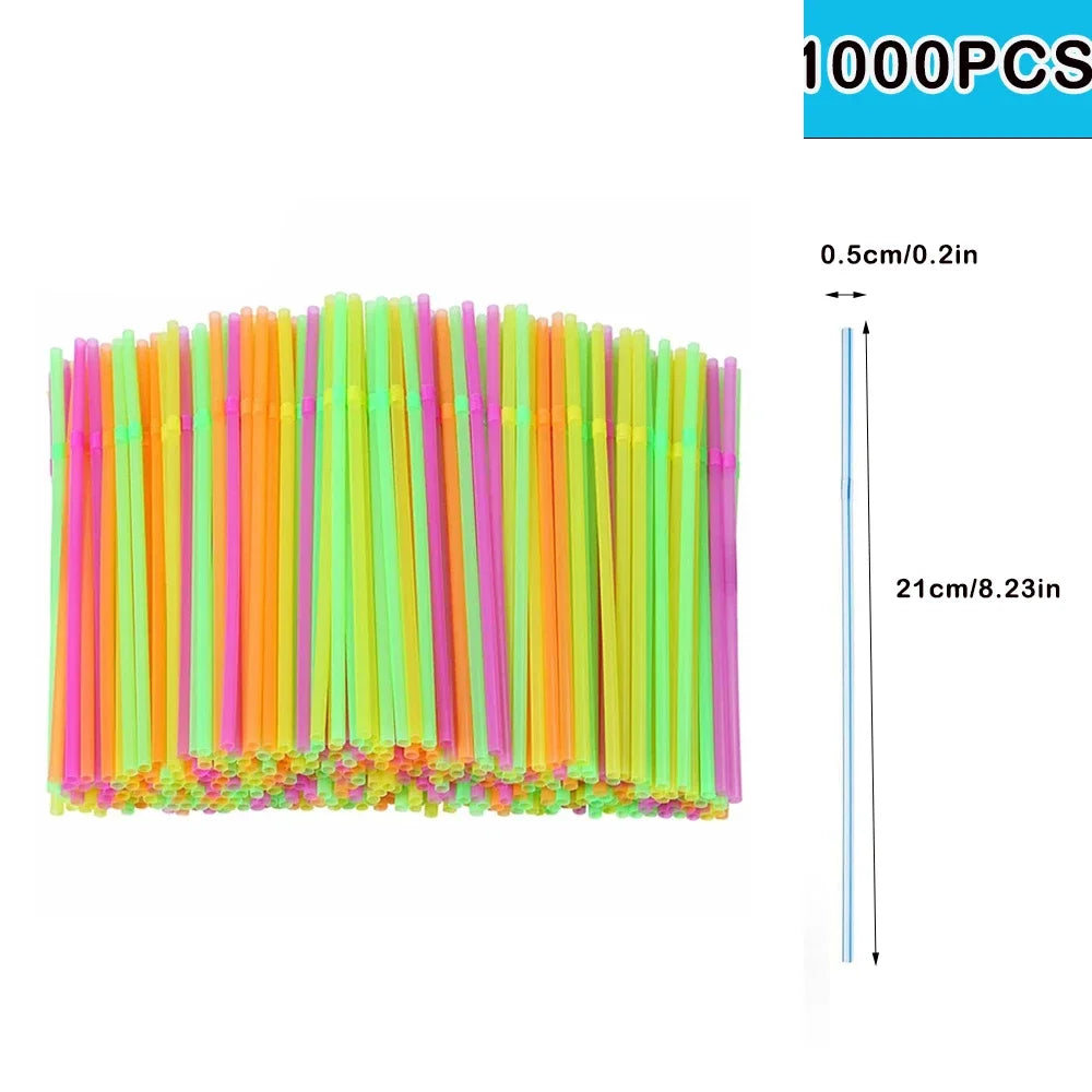 50-3000 unidades de pajitas negras y multicolores para bebidas, cócteles, fiestas, bodas, cocina, accesorios de cocina