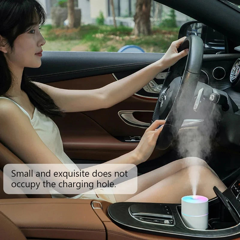 Humidificador de aire portátil mini HOMEFISH colorido, recargable por USB, inalámbrico, difusor de aroma para el hogar y el coche, atomizador de aceites esenciales