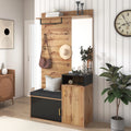 HOUSE SPOLE Bench coat rack Wall Wardrobe with dresses Hooks & Mirror