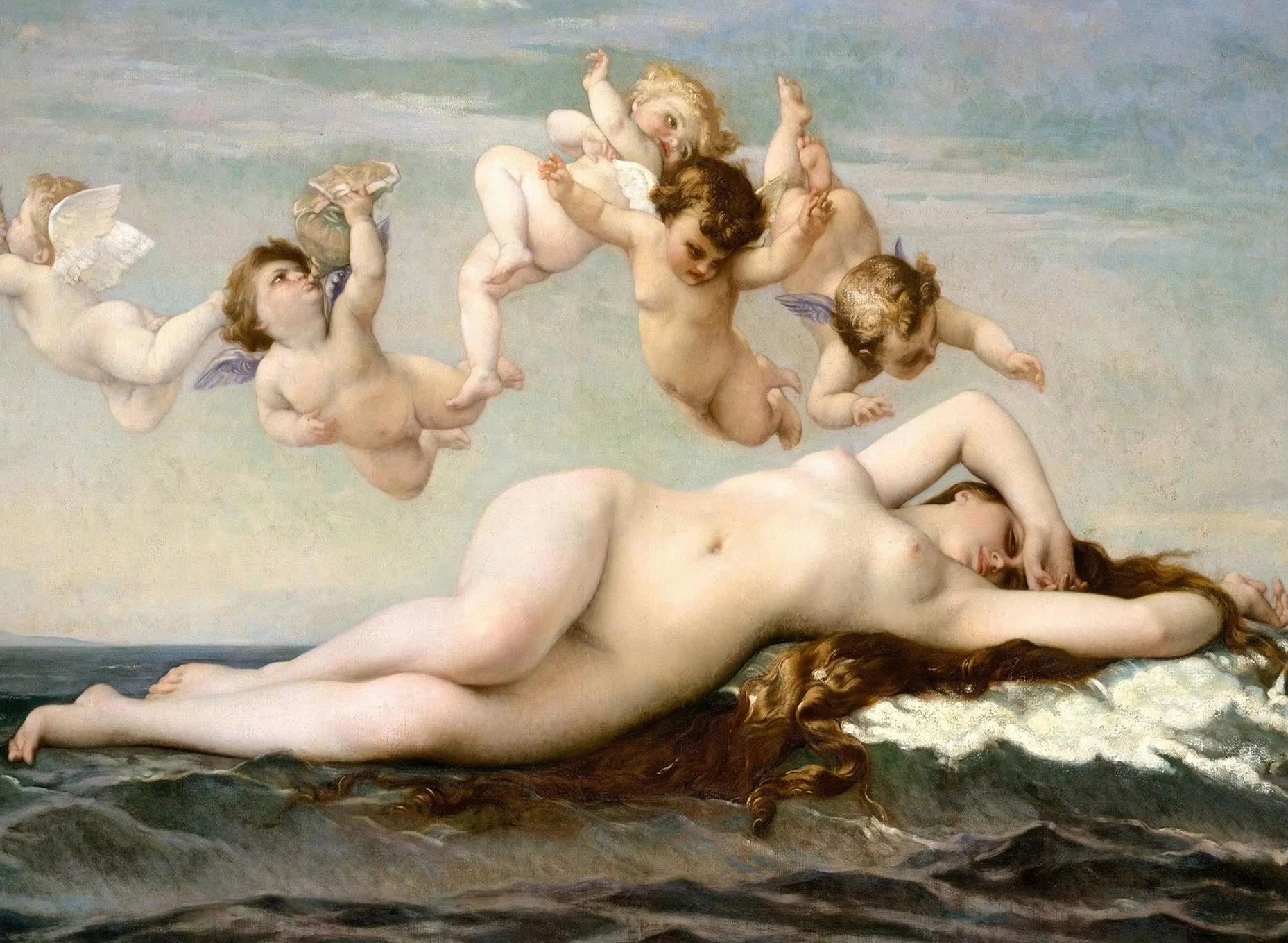 1 unidad, Póster de arte cristiano retro renacentista clásico de mitología griega, obras famosas, lienzo, pintura, decoración de pared para museo e iglesia