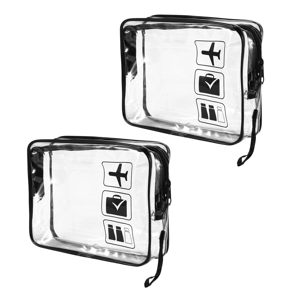 2 neceseres de viaje transparentes para líquidos, equipaje de mano aprobado por la TSA, neceser de maquillaje y cosméticos, bolsa que cumple con las normas de los aeropuertos.