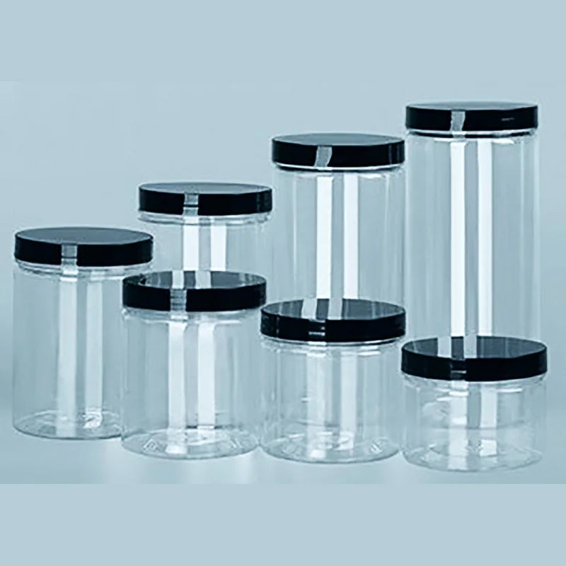 Lata transparente sellada con tapa, a prueba de olores de alimentos, envase de almacenamiento, botella para granos de café, condimentos, accesorios de cocina
