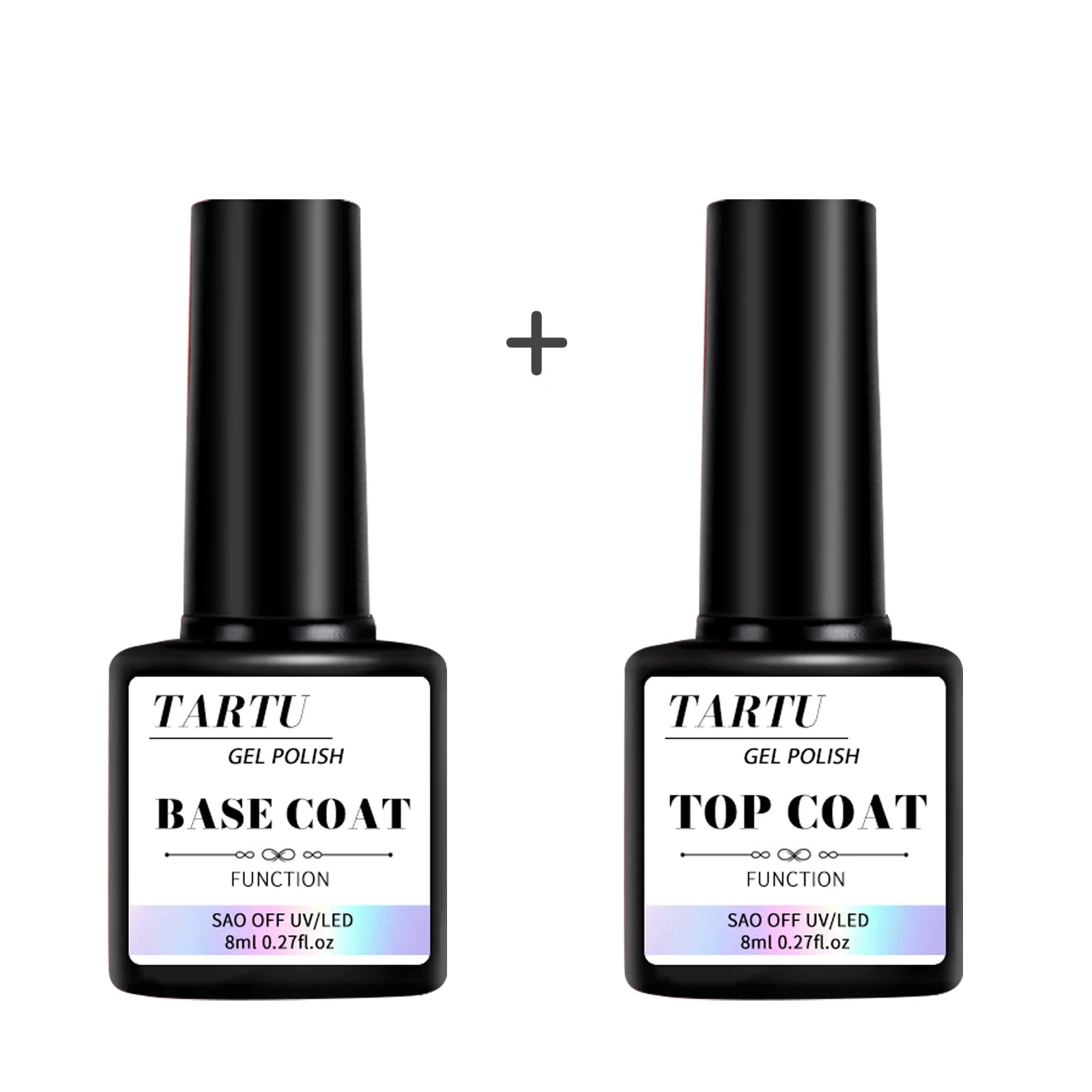 Set de gel funcional para decoración de uñas de 8 ml (1/2/3 unidades) con base y capa superior con efecto diamante, acabado mate y removedor.