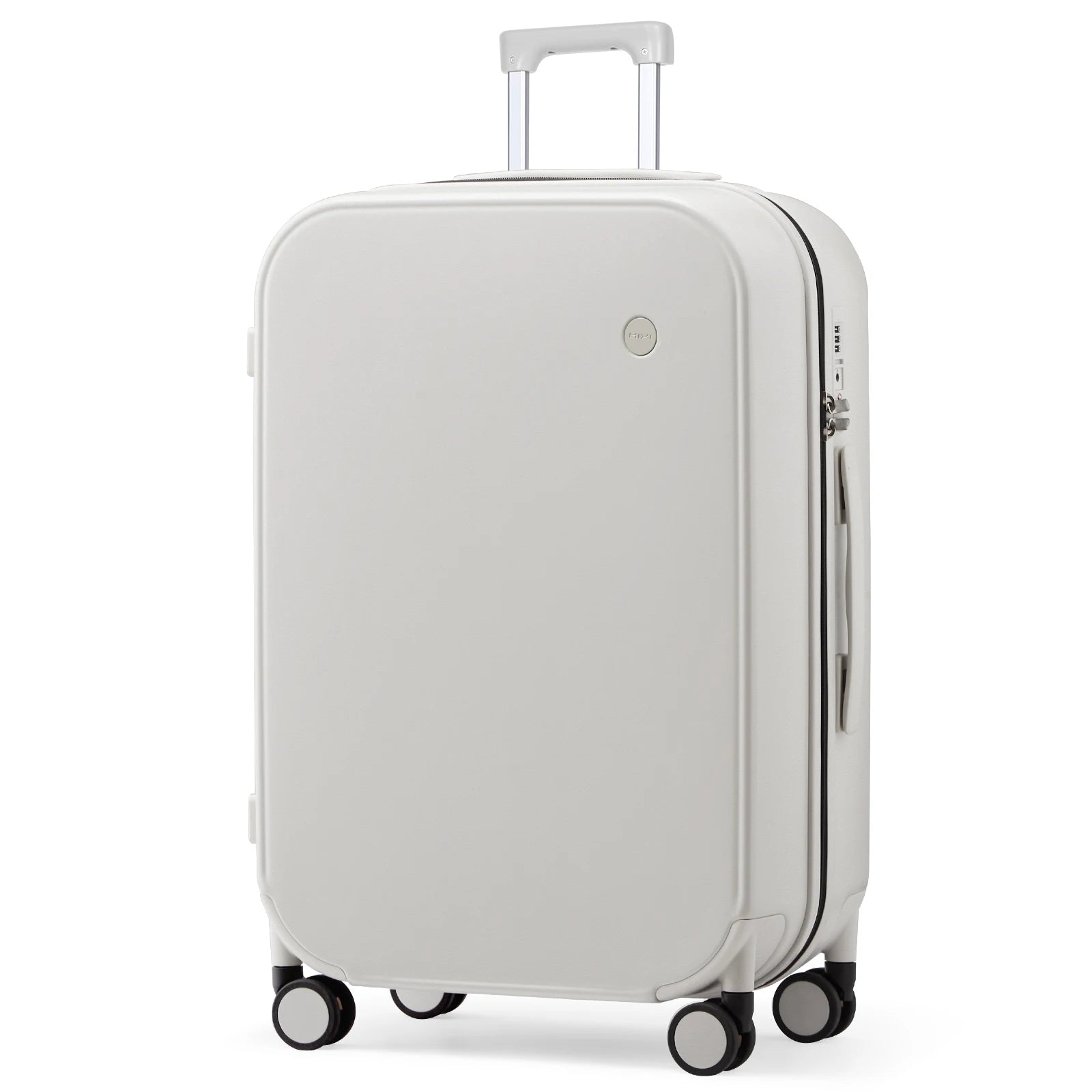 Maleta de viaje Mixi con diseño patentado para hombre y mujer, con ruedas giratorias, tamaño de cabina (18", 20" y 24", para facturar), 100% policarbonato.