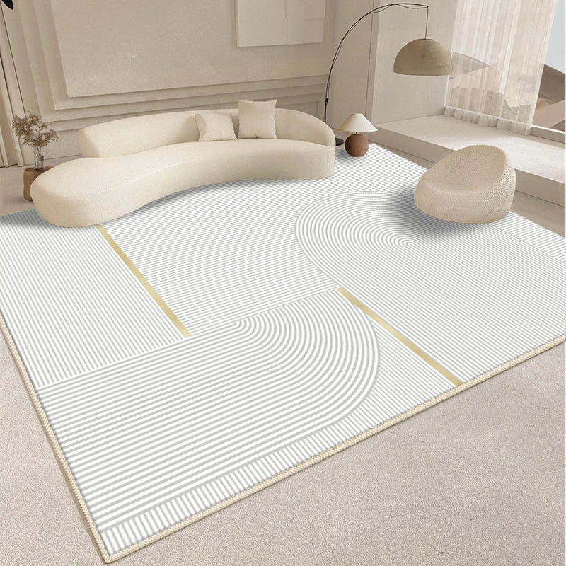 Alfombra de estilo moderno para sala de estar, alfombra mullida y suave para dormitorio, diseño abstracto, alfombra de felpa, alfombra gruesa para el hogar.