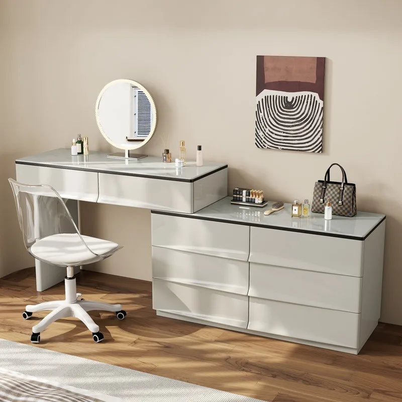 Diseño Natural Tocador Moderno Simple Tocador de Maquillaje Simple Dormitorio Chica Escritorio Mesa De Maquillaje Accesorios para el Hogar