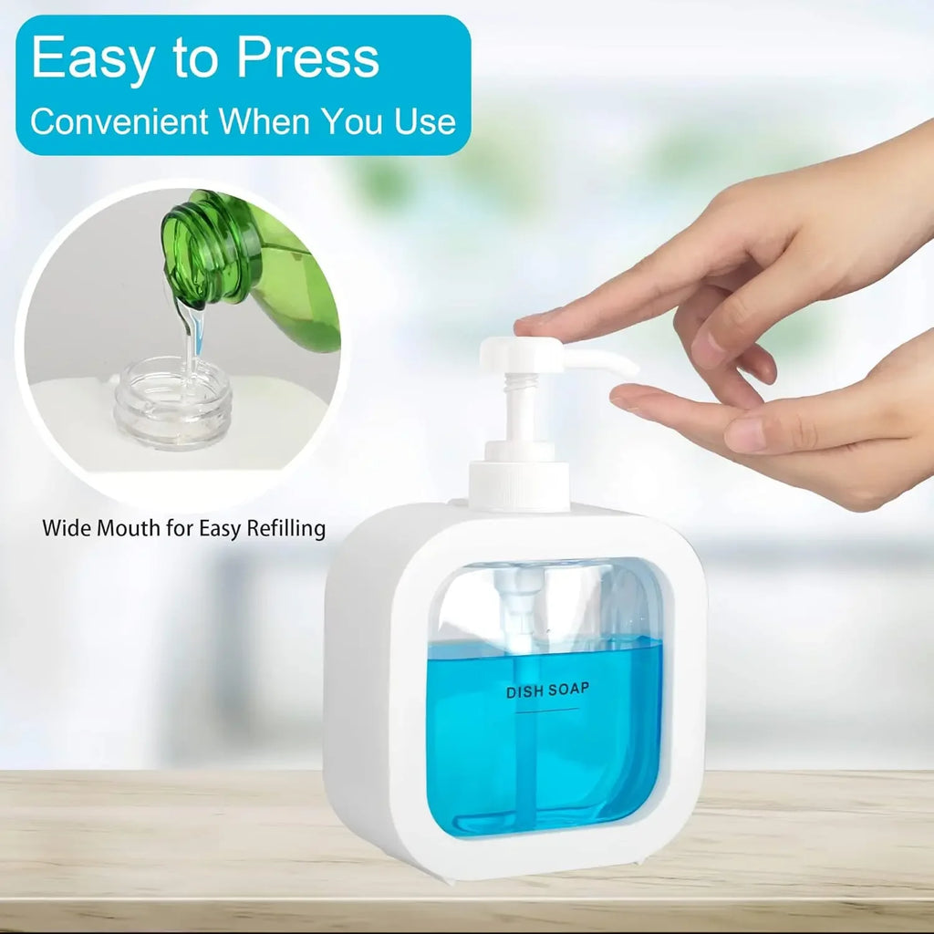 1 dispensador de jabón de baño recargable de 300 ml/500 ml para loción, champú y gel de ducha. Dispensador portátil de viaje con bomba de baño vacía.