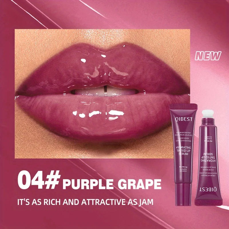 Brillo labial de color, líquido hidratante y humectante, bálsamo labial ligero y brillante, brillo labial hidratante a base de agua.