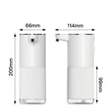 Dispensador automático de jabón HQ, accesorios de baño, dispensador automático de jabón líquido de 360 ml, tipo C, color blanco, 4 niveles de jabón en espuma.