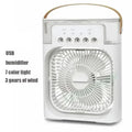 Ventilador 3 en 1, aire acondicionado doméstico pequeño, enfriador de aire, luz nocturna LED, humidificador portátil, ventilador con ajuste de aire, ventilador para oficina y hogar.