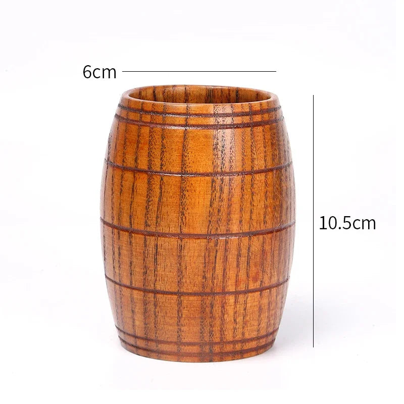 Tazas de madera grandes hechas a mano con madera de abeto natural. Tazas para cerveza, té, café, leche y agua. Artículos de cocina y bar.