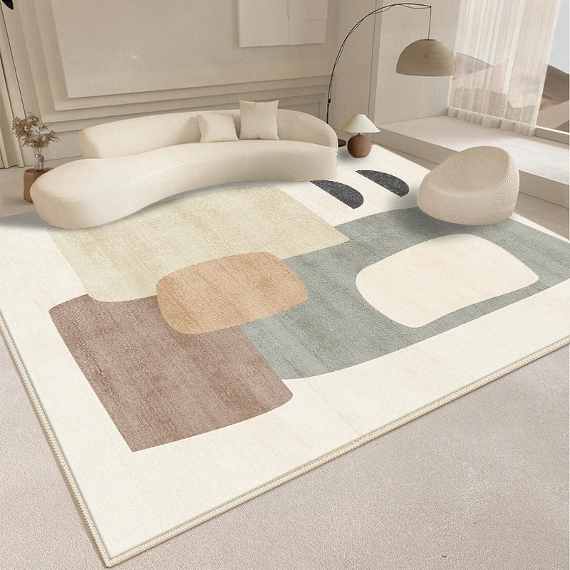 Alfombra de estilo moderno para sala de estar, alfombra mullida y suave para dormitorio, diseño abstracto, alfombra de felpa, alfombra gruesa para el hogar.