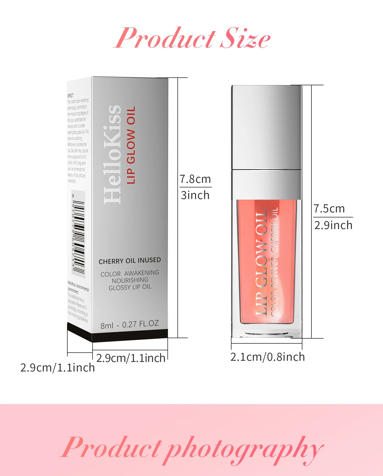 Aceite labial hidratante Crystal Jelly, brillo labial voluminizador, maquillaje, labios voluminosos y sexys, aceite labial con color y efecto voluminizador.