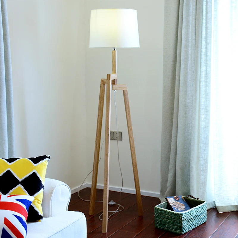 Lámparas de pie modernas para sala de estar, dormitorio, cocina, lámpara de pie de madera estilo art déco, lámparas de pie de mesita de noche, lámparas de salón