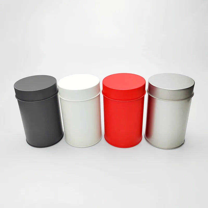 Bote de hojalata para té a granel, 473 ml (16 oz), redondo, con doble cierre hermético y tapa. Contenedor para guardar café y azúcar en la cocina.