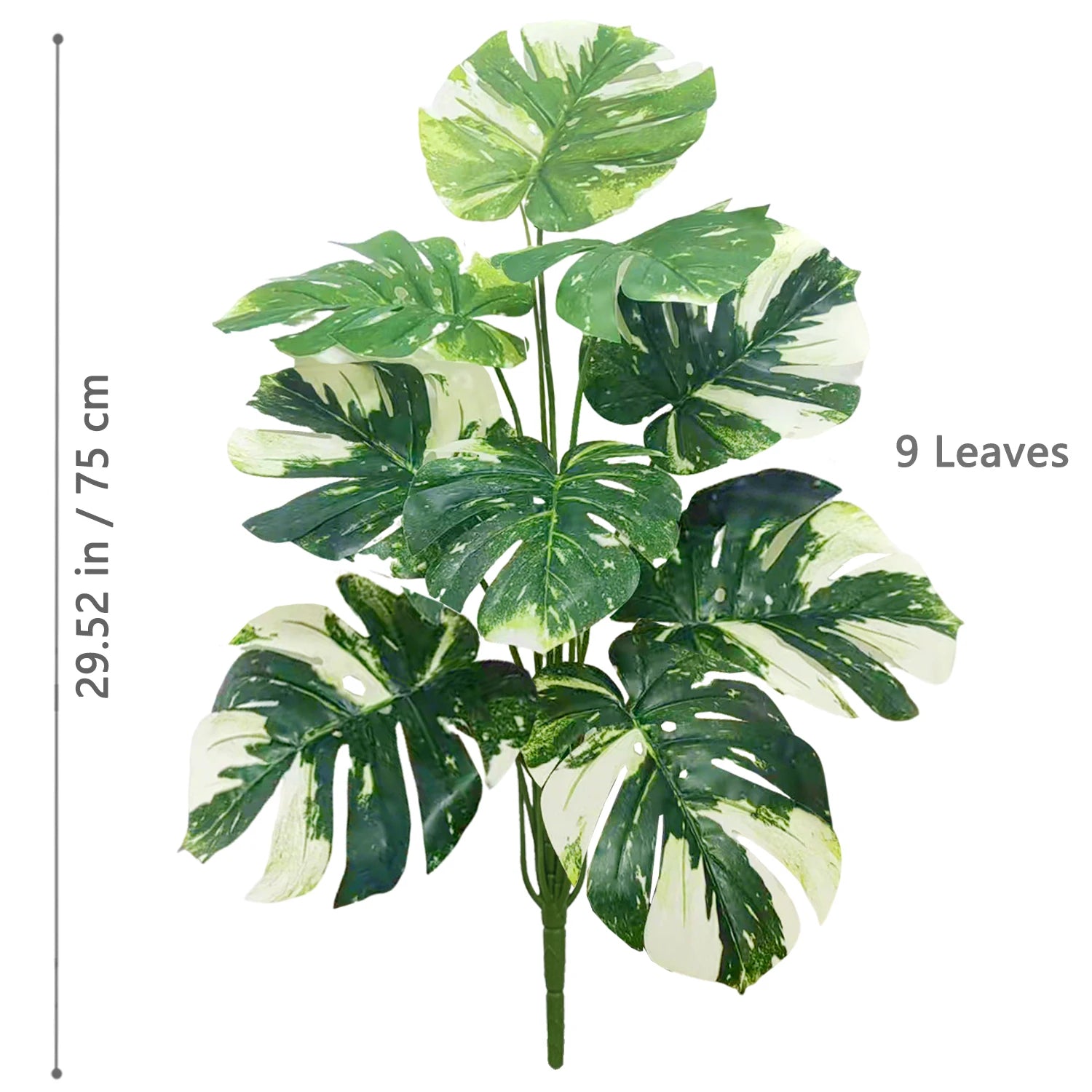 Planta Monstera artificial de 52-104 cm (40,94 pulgadas), palmera falsa de plástico con hojas verdes, ideal para la decoración del hogar, jardín, habitación u oficina.