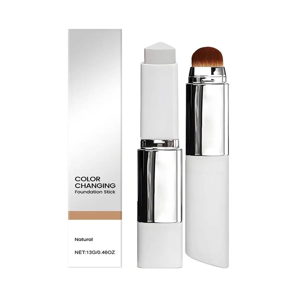 Base de maquillaje líquida en barra 2 en 1 que cambia de color, ligera, hidratante e iluminadora, apta para todo tipo de piel.