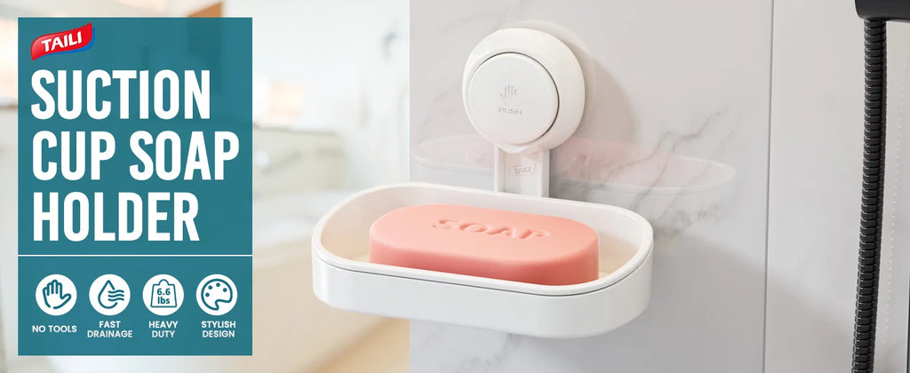 Jabonera TAILI para ducha, soporte impermeable para jabón de ducha, jabonera resistente sin necesidad de taladrar, para baño y fregadero de cocina.