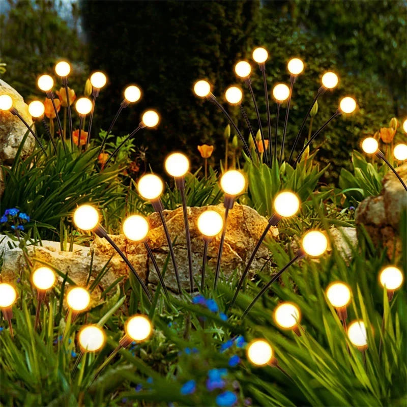 Luces solares tipo luciérnaga de 6/8/10 litros, impermeables, para decoración de exteriores, jardín y paisajes. Ideales para decoración festiva.