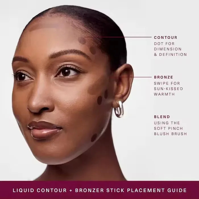 Rare Beauty 3D Contorno Facial Bronceador Líquido Tono Suave Iluminador Espejo Sombra de Nariz Natural Duradera Resistente al Agua Maquillaje Iluminador