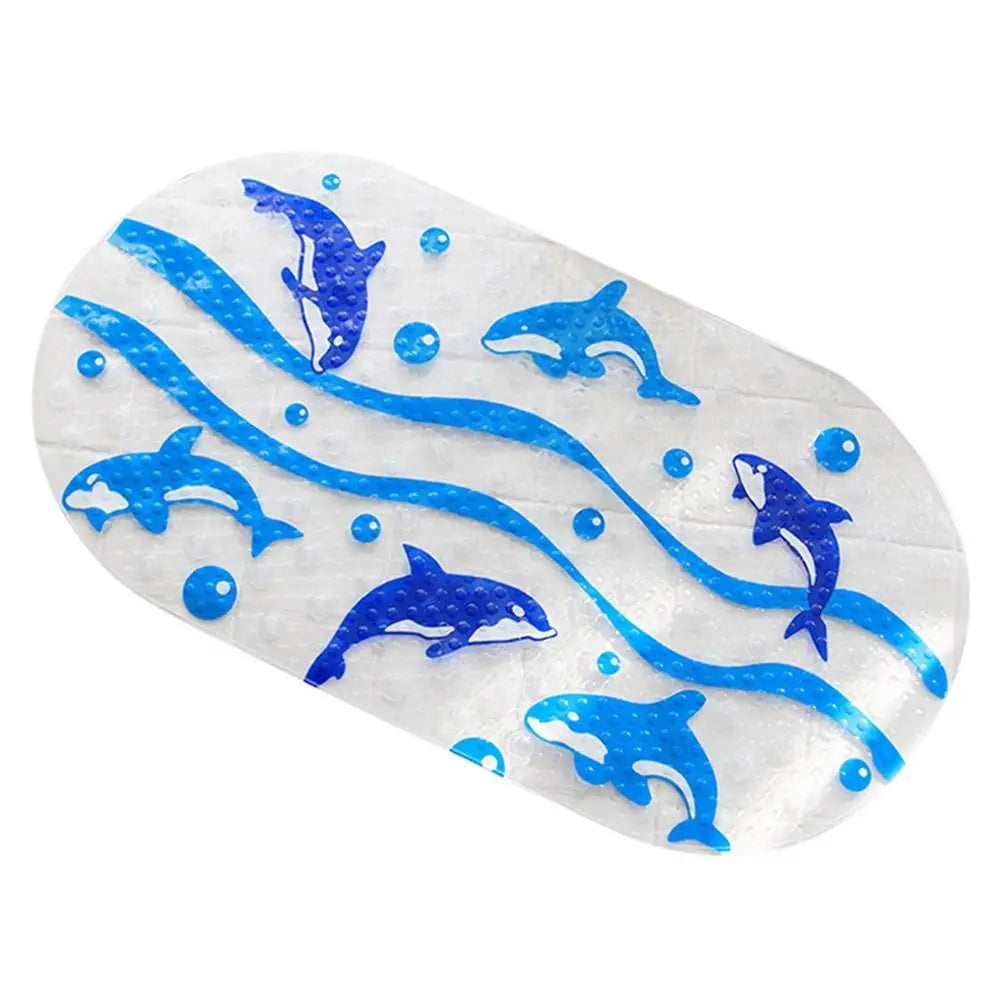 Alfombrilla de baño antideslizante de PVC suave con diseño de dibujos animados para niños, con ventosa, para ducha y bañera.