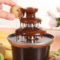 Fuente de chocolate doméstica de tres niveles, fondue de chocolate fundido, máquina de lava de chocolate para derretir chocolate, torre de chocolate,