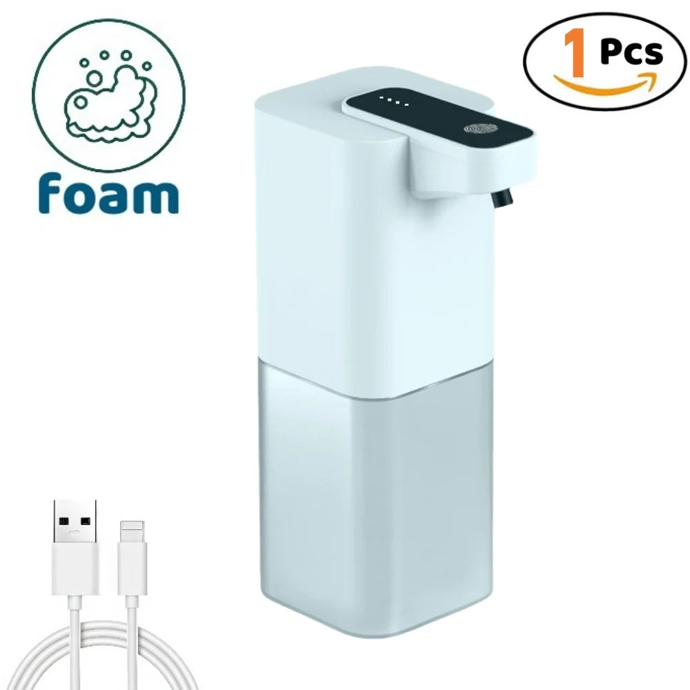 Dispensador automático de jabón líquido/espuma, dispensador eléctrico sin contacto, recargable por USB con sensor infrarrojo para baño y cocina.