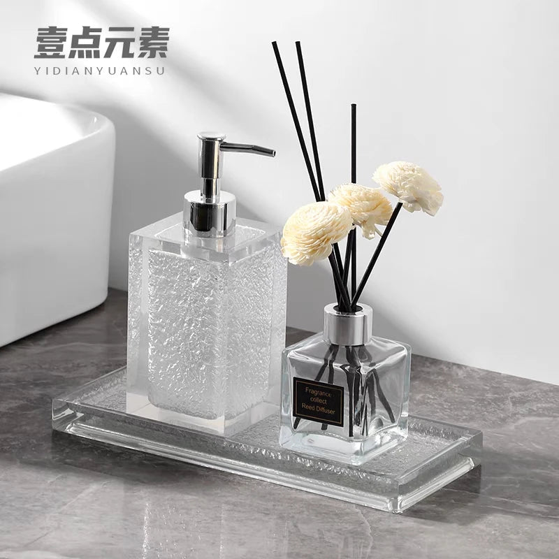 Dispensador de desinfectante de manos de resina, dispensador de baño, jabón líquido y champú recargable, soporte para gel de ducha y loción, botella de jabón portátil