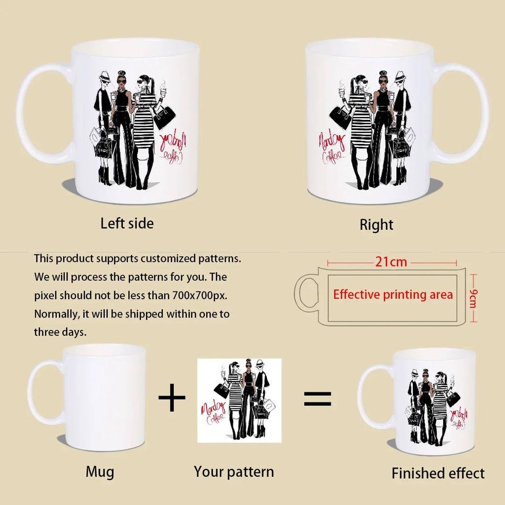 Taza de cerámica con diseño floral de mariposas: elegante taza de café blanca con diseño de mariposas rosas y flores de cerezo, apta para microondas y reutilizable.