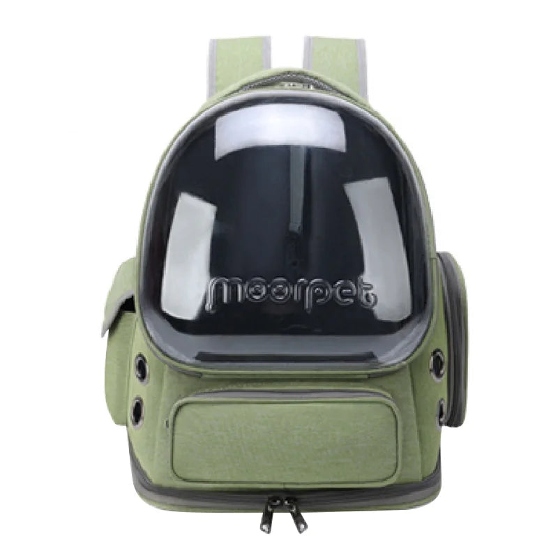 Bolsa transportadora transparente para gatos, mochila de viaje para exteriores para gatos y perros pequeños, bolsa de transporte transpirable para gatos, suministros para mascotas
