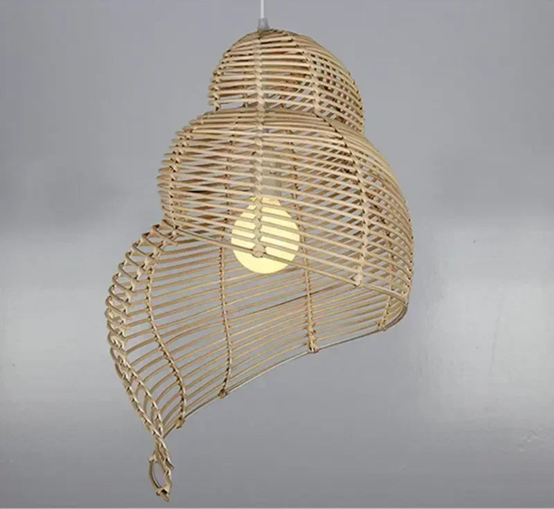Lámparas colgantes LED de bambú y ratán hechas a mano, lámparas de diseño para cocina, sala de estar, comedor, dormitorio, decoración del hogar y arte.
