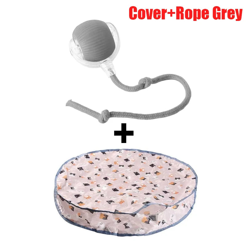 Juego de fundas para pelotas interactivas para gatos, rodadura rápida en bolsa, juguete para gatitos de escondite, juguete interactivo para gatos activado por movimiento, para interiores