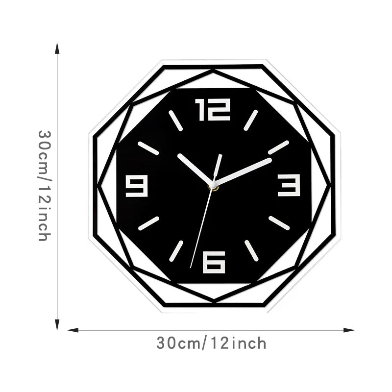 Reloj de pared decorativo minimalista moderno, silencioso, de material acrílico, de personalidad minimalista, arte atmosférico, reloj de cuarzo