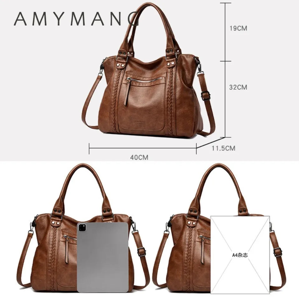 Bolsos de hombro y bandolera de piel suave de marca auténtica para mujer, bolsos de mano de lujo, bolsos de diseñador informales tipo tote y bandolera.