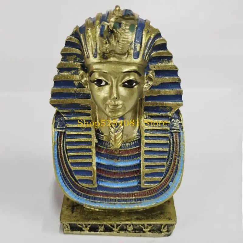 Figura de resina estilo retro de Cleopatra, faraona y ataúd del antiguo Egipto de AXYC.