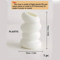 1 jarrón blanco de plástico en espiral, estilo nórdico, creativo, para arreglos florales, ideal para la decoración del hogar, la cocina, el salón y el dormitorio.