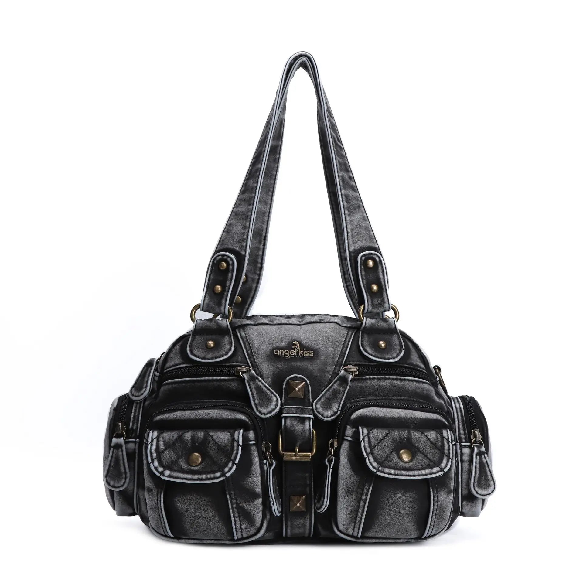 Bolsos de mano Angel Kiss para mujer, bolso tipo cartera con asa superior, bolso de hombro de PU, paquete de empanadillas, regalos, bolsos de hombro, bolso para teléfono y dinero