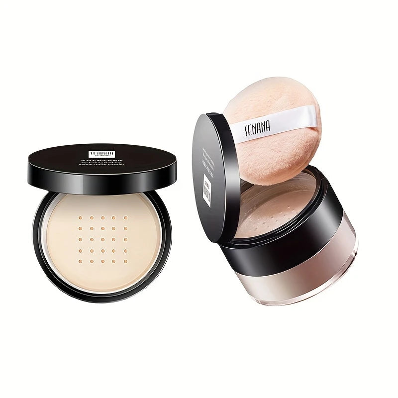 Polvos fijadores hidratantes impecables, acabado nude natural, control de grasa, corrector de alta eficacia para todo tipo de pieles, maquillaje facial en polvo fino.
