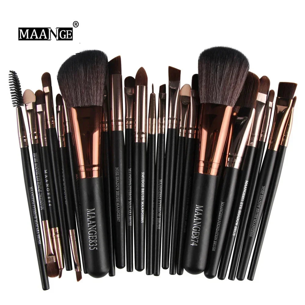 3/13/22 piezas Juego de herramientas de brochas de maquillaje profesionales Kits de herramientas de brochas de maquillaje para sombras de ojos, delineadores de ojos, brochas de cosméticos Maquiagem