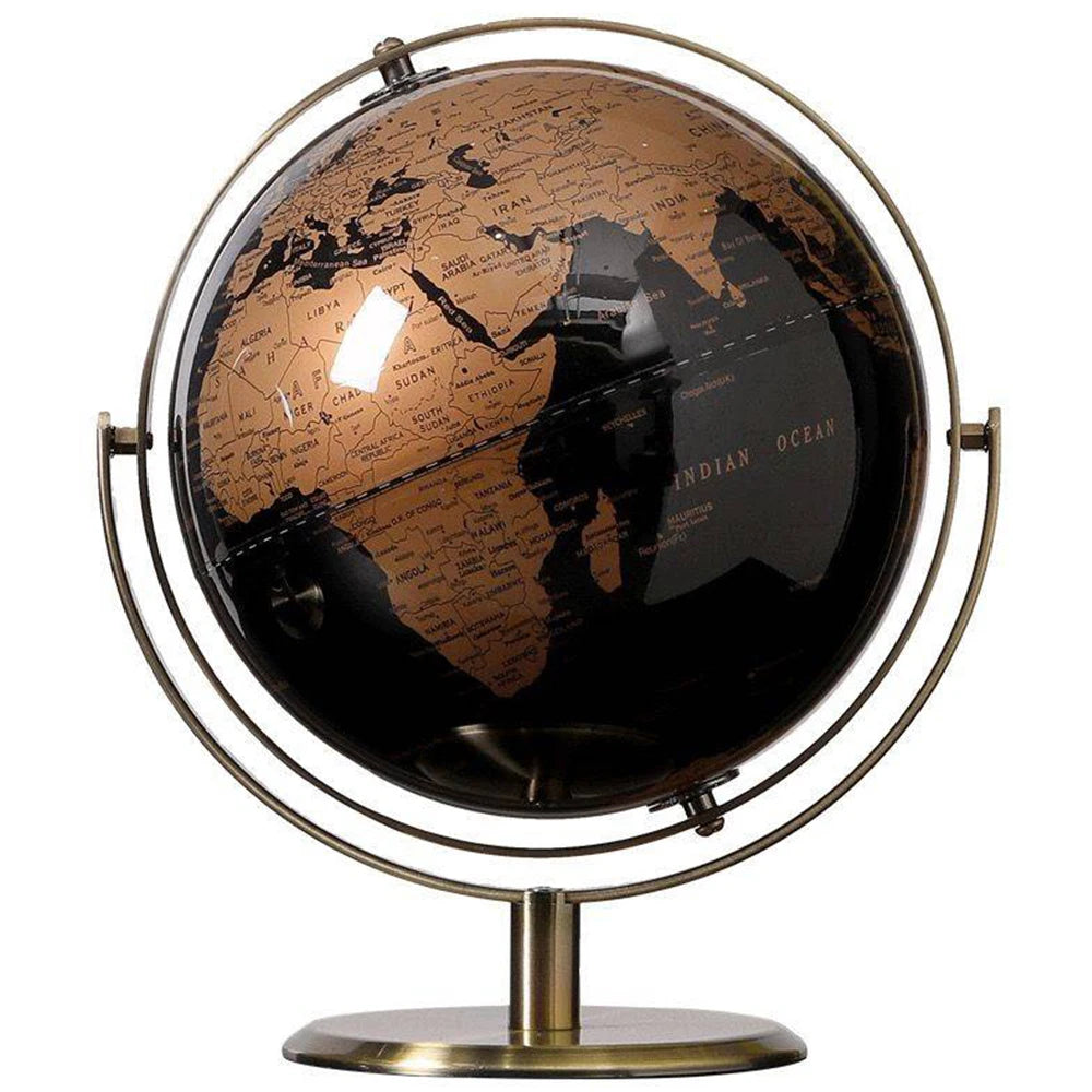 Globo terráqueo Decoración Geografía Accesorios creativos para la decoración del hogar Globo de escritorio retro Mapa del mundo moderno para investigación y aprendizaje