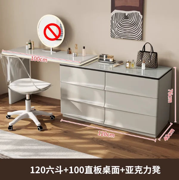 Diseño Natural Tocador Moderno Simple Tocador de Maquillaje Simple Dormitorio Chica Escritorio Mesa De Maquillaje Accesorios para el Hogar