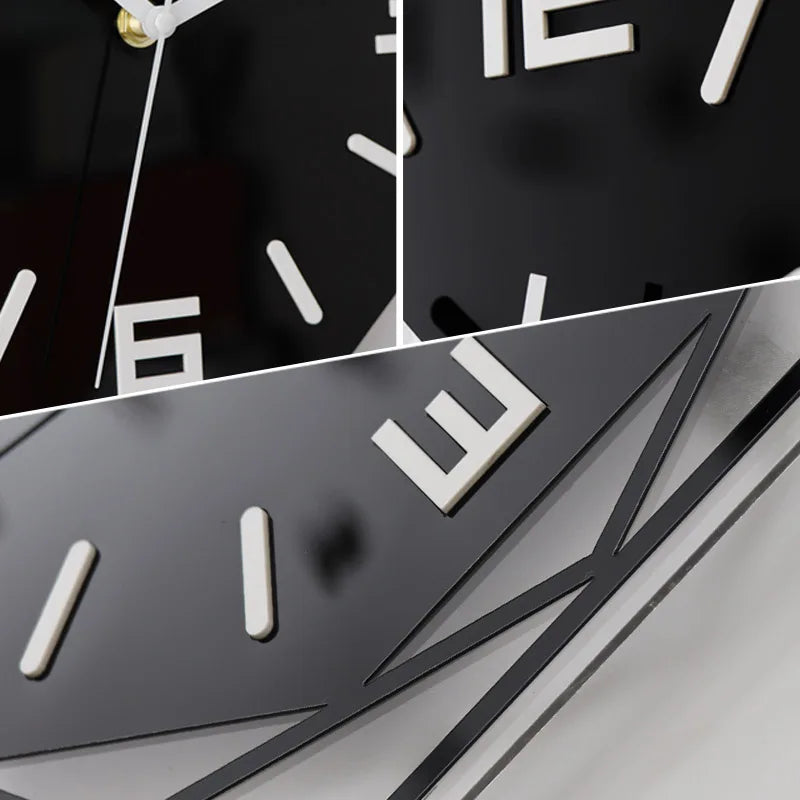 Reloj de pared decorativo minimalista moderno, silencioso, de material acrílico, de personalidad minimalista, arte atmosférico, reloj de cuarzo