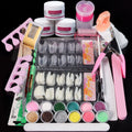 Polvo acrílico para uñas y monómero líquido para decoración de uñas, kit de manicura, purpurina de cristal para uñas, puntas de uñas 3D, herramientas para esculpir uñas