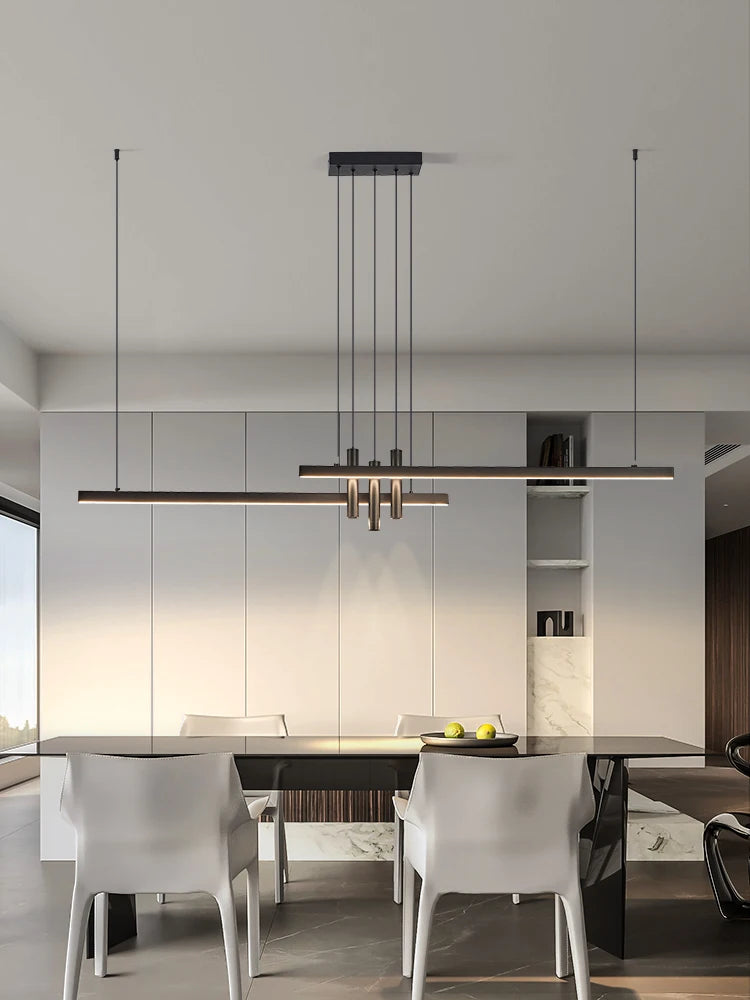 Lámparas LED de diseño modernas y creativas para barras de bar, lámparas colgantes para mesas de comedor y cocinas, con función de memoria.
